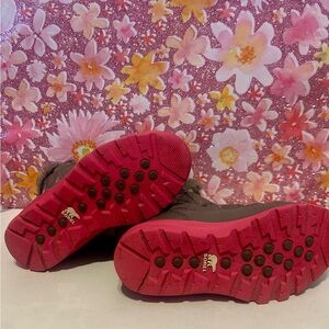 Sorel Gray and Pink Lined Boots